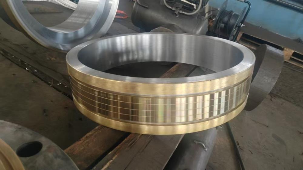 Complete piston rod and piston assembly (copper sleeve support)